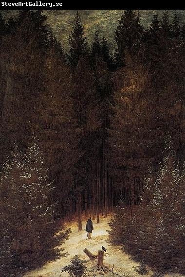 Caspar David Friedrich The Chasseur in the Forest